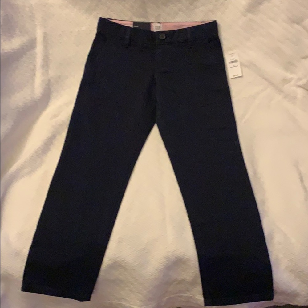 NWT Gap Kids Girls Navy Skinny Chino Size 6 Reg